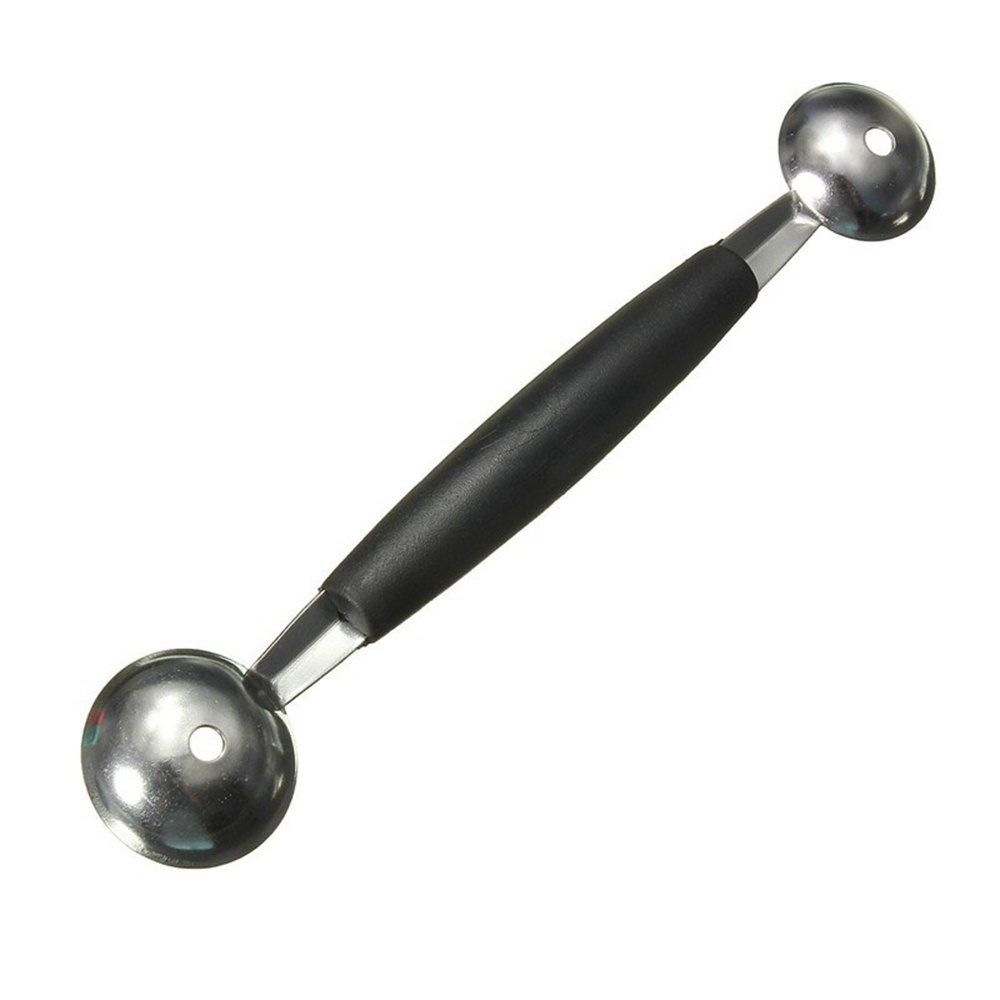 

Stainless Steel Double Headed Spoon for Fruit Ice Cream Melon Pill Scoop, Night