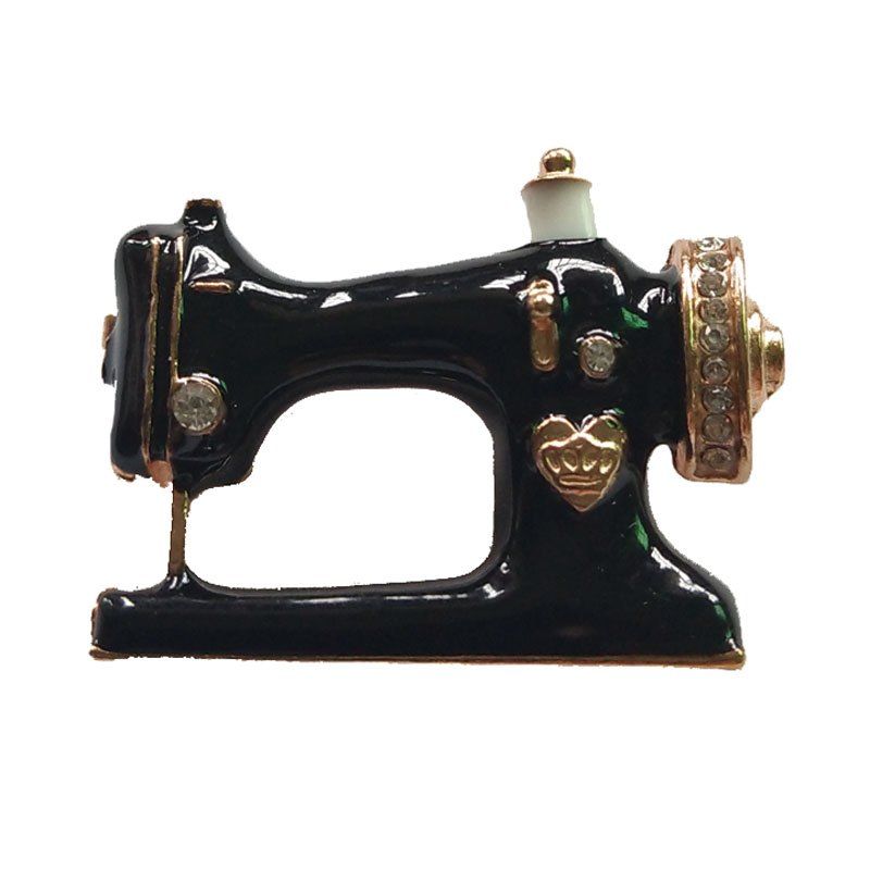 

Personalized Black Sewing Machine Brooch Bag Pin Accessories
