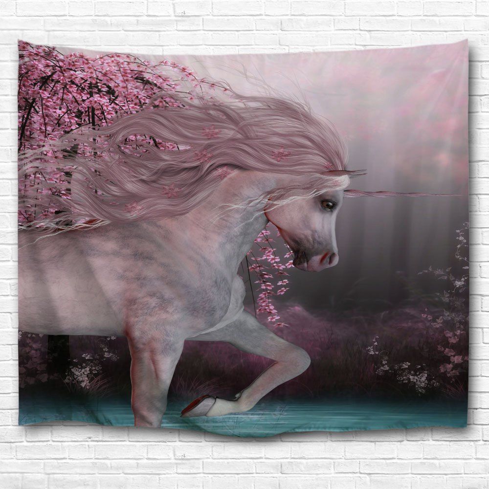 

Run Unicorn 3D Printing Home Wall Hanging Tapestry for Decoration, Multi-a