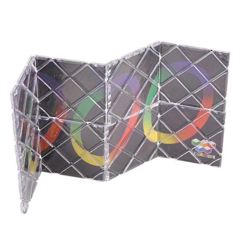 

8 Panel 3 Ring Rubik Master Magic Folding Puzzle Toy Ghost Hand, Multi