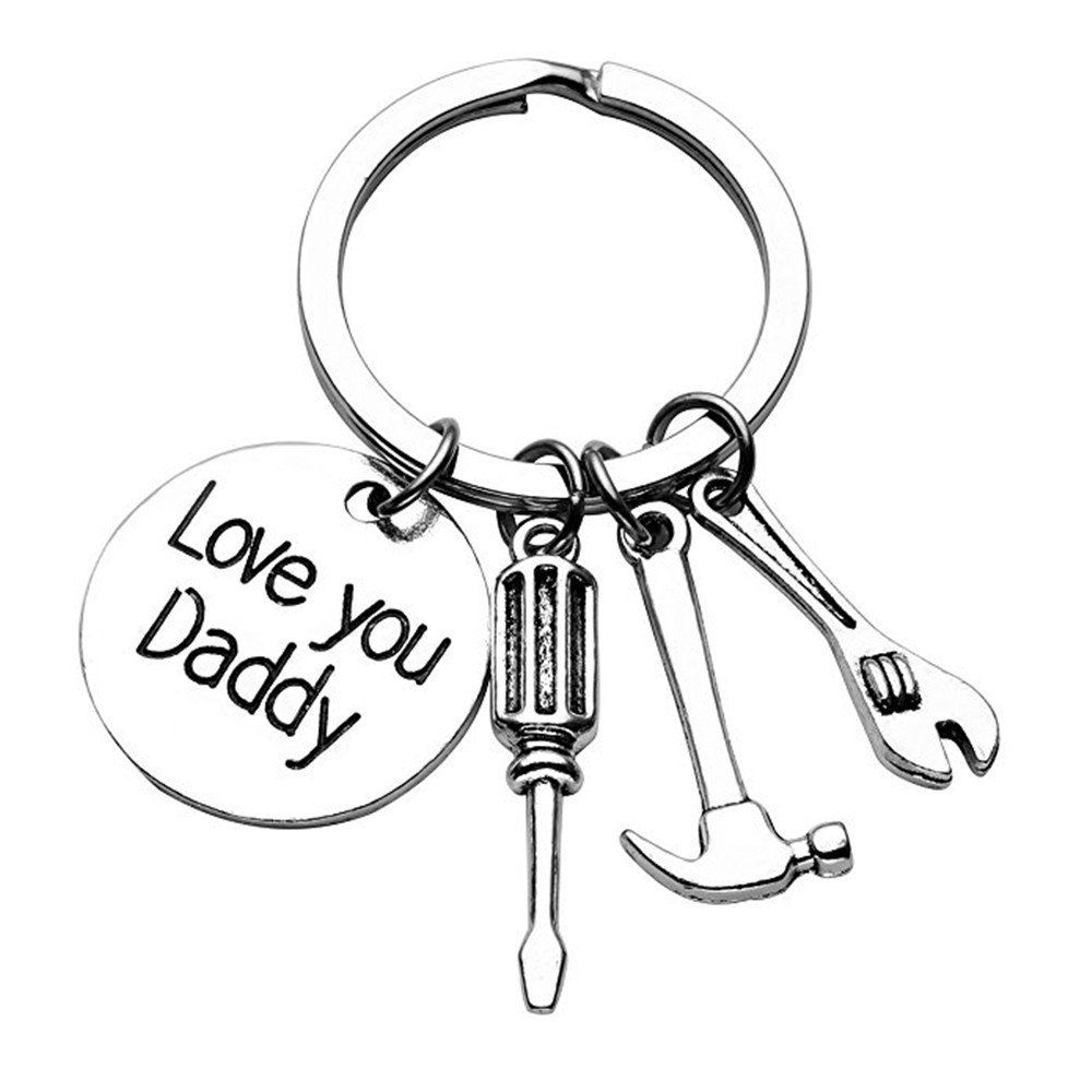 

Key Chain Keyring for Fashion Jewelry Father Day Gift, Silver