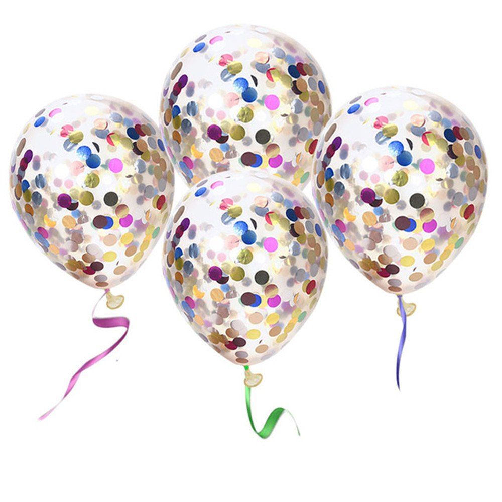 

12 Inch Sequin Latex Balloon Romantic Wedding Party Decoration, Multi-a