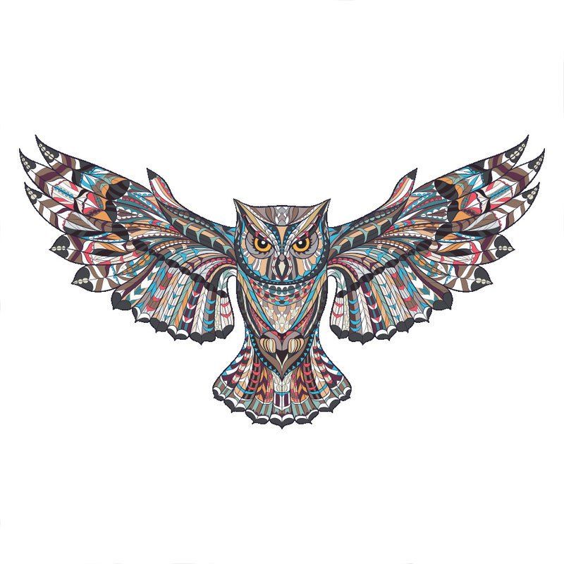 

Waterproof Removable Creative Owl Living Room Bedroom Background Wall Sticker, Multi