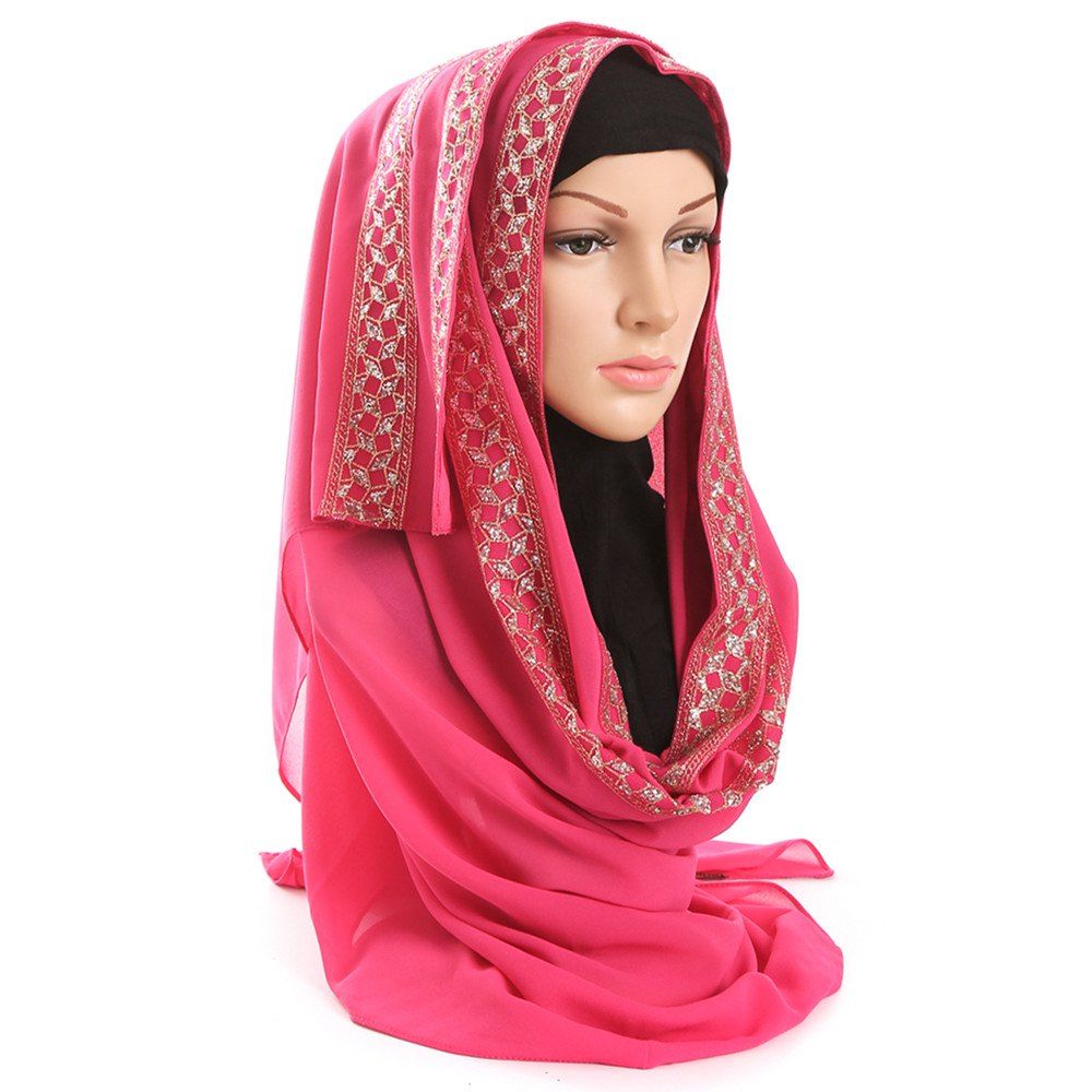 

Women Stretch Turban Hat Velvet Hair Loss Head Scarf Wrap, Rose red