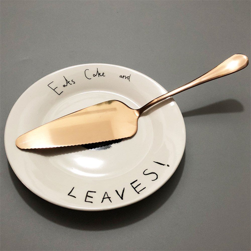 

Stainless Steel Cake Shovel Pizza Cutter Baking Tool, Rose gold