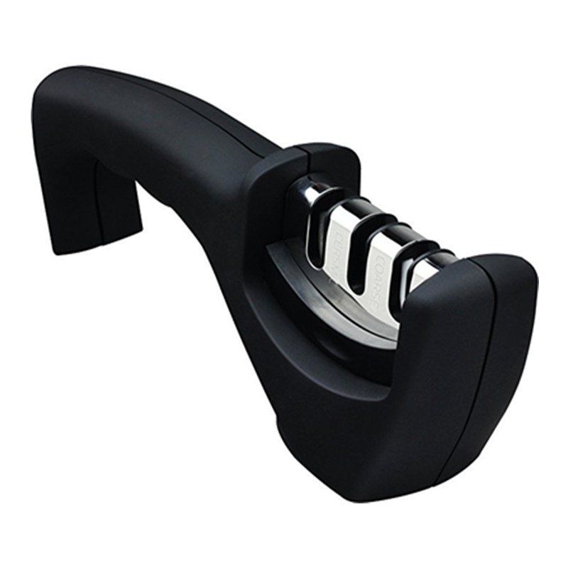 

Convenient Knife Sharpener with Handle, Black