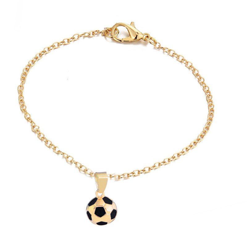 

New Creative Men'S Personality Soccer Series Pendant Necklace, Gold