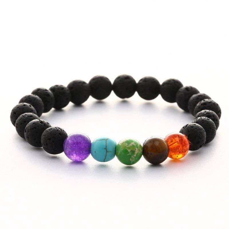 

Natural Lava Stone Beads Unisex Handmade Charming Jewelry Beads Bracelets, Woodland camouflage