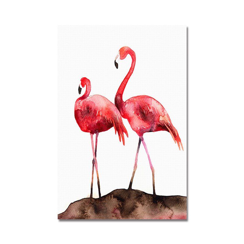 

MY43-XDZS - 130 Romantic Pink Flamingo Print Art, Multi