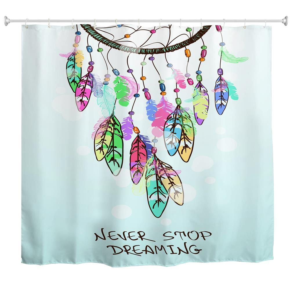 

Dreamcatcher Water-Proof Polyester 3D Printing Bathroom Shower Curtain, Multi-a