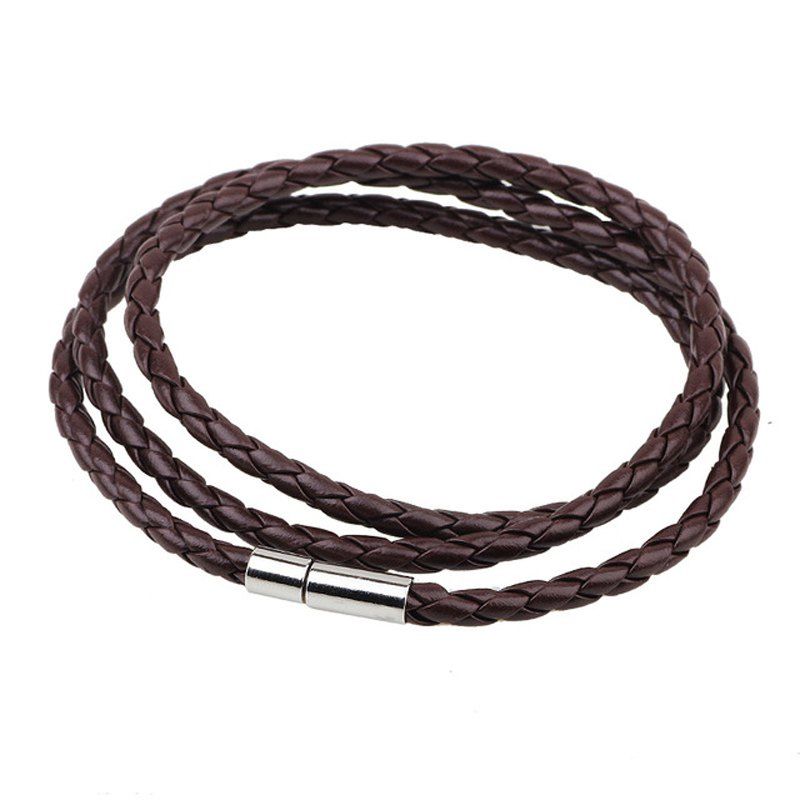 

Fashion Unisex Leather Bracelet Jewelry Brand Trendy Bangles, Brown sugar