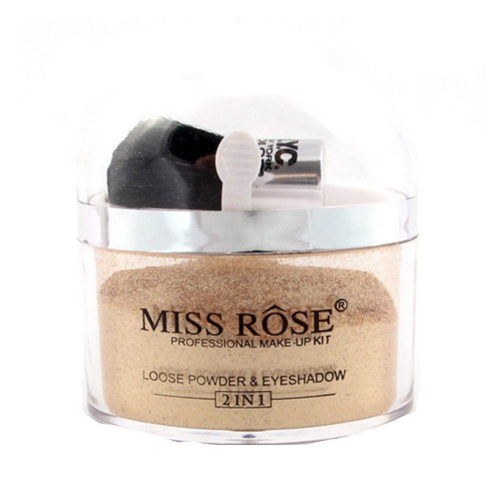 

Miss Rose Glitter Loose Powder Highlighter Makeup Shimmer Gold Silver