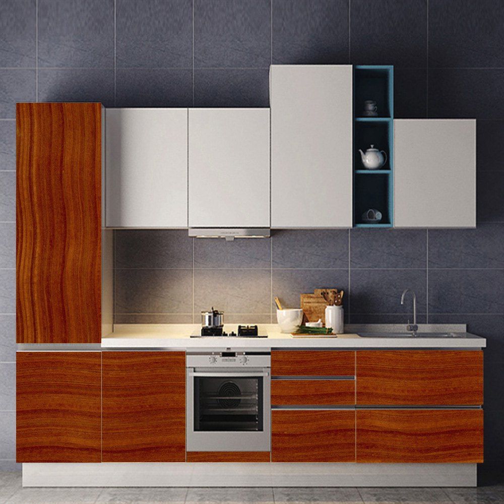

ZG010002 Wood Grain 3D Cabinet Closet Decorative Waterproof Wall Sticker, Multi