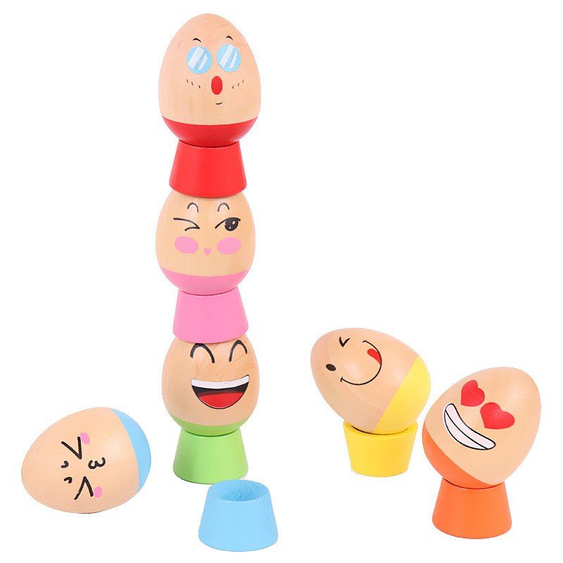 

New Cartoon Woodiness Jenga Balance Toy, Peach