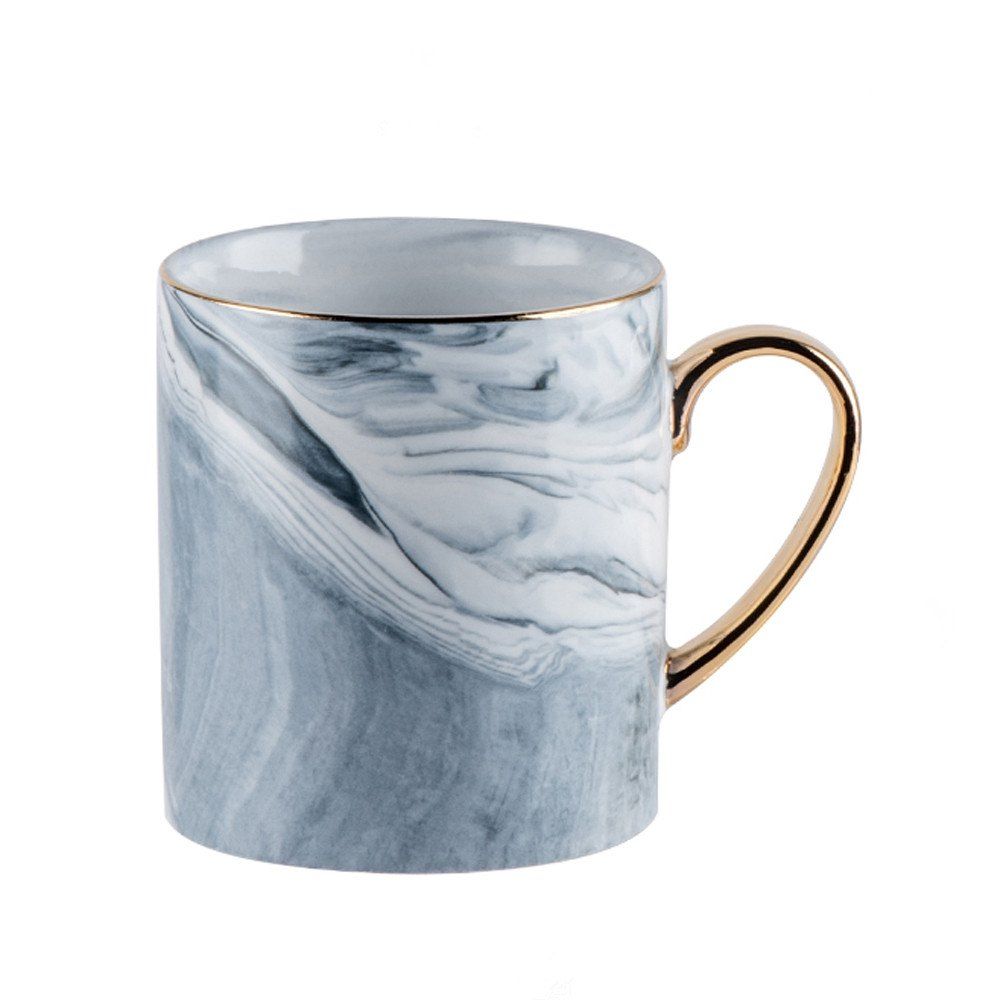 

1 Piece Marbling Ceramic Coffee Cup, Multi-a;multi-color