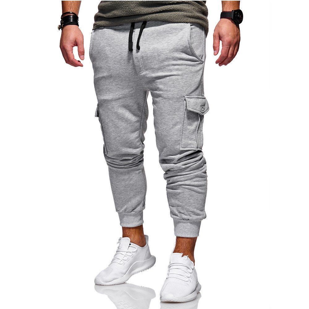 

Men's Casual Fashion Trend Slim Pants Sweatpants, Light gray