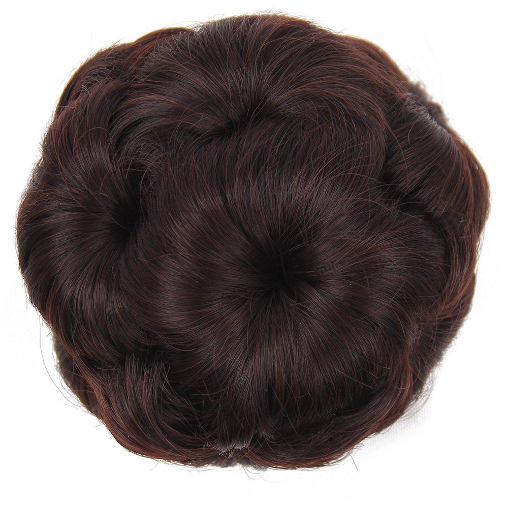 

TODO 12cm Flowers Bud Insert Comb Clip In Bun Updo Cover Hair Extensions, Puce
