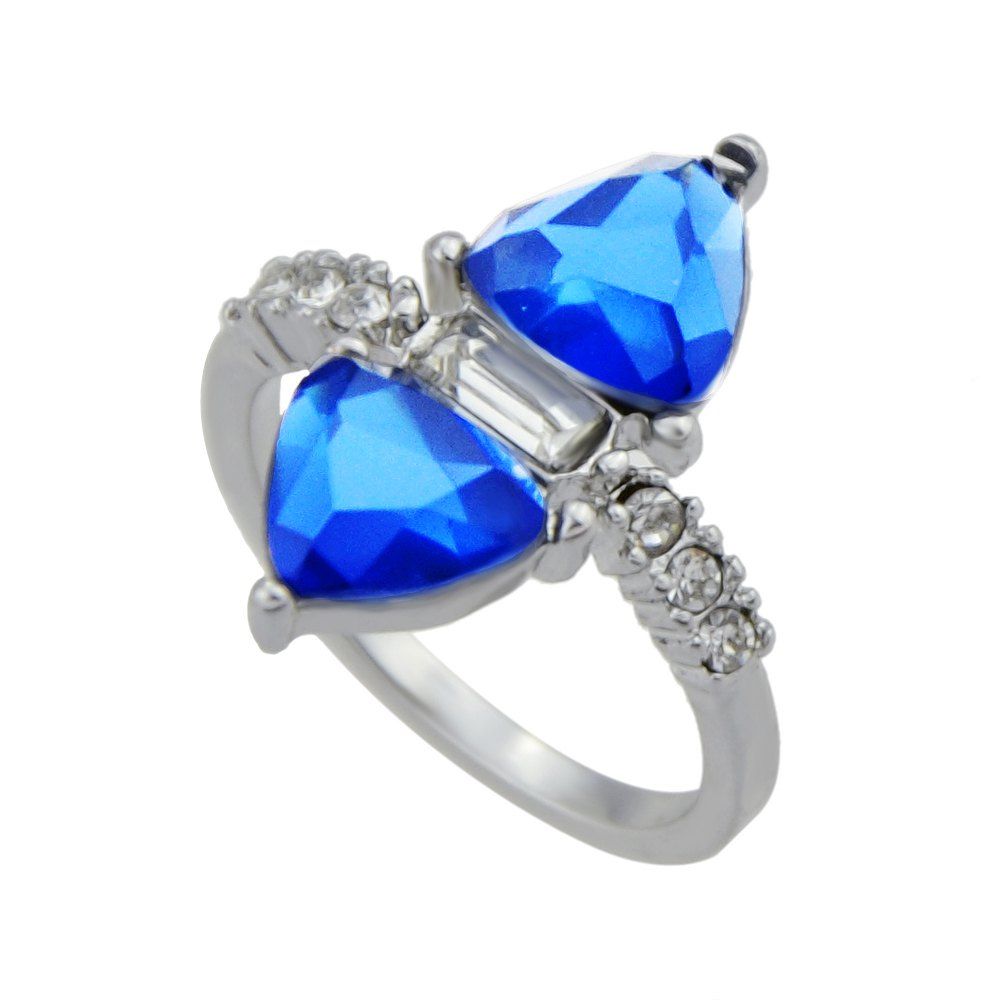 

Silver Color with Blue Crystal Rhinestone Ring