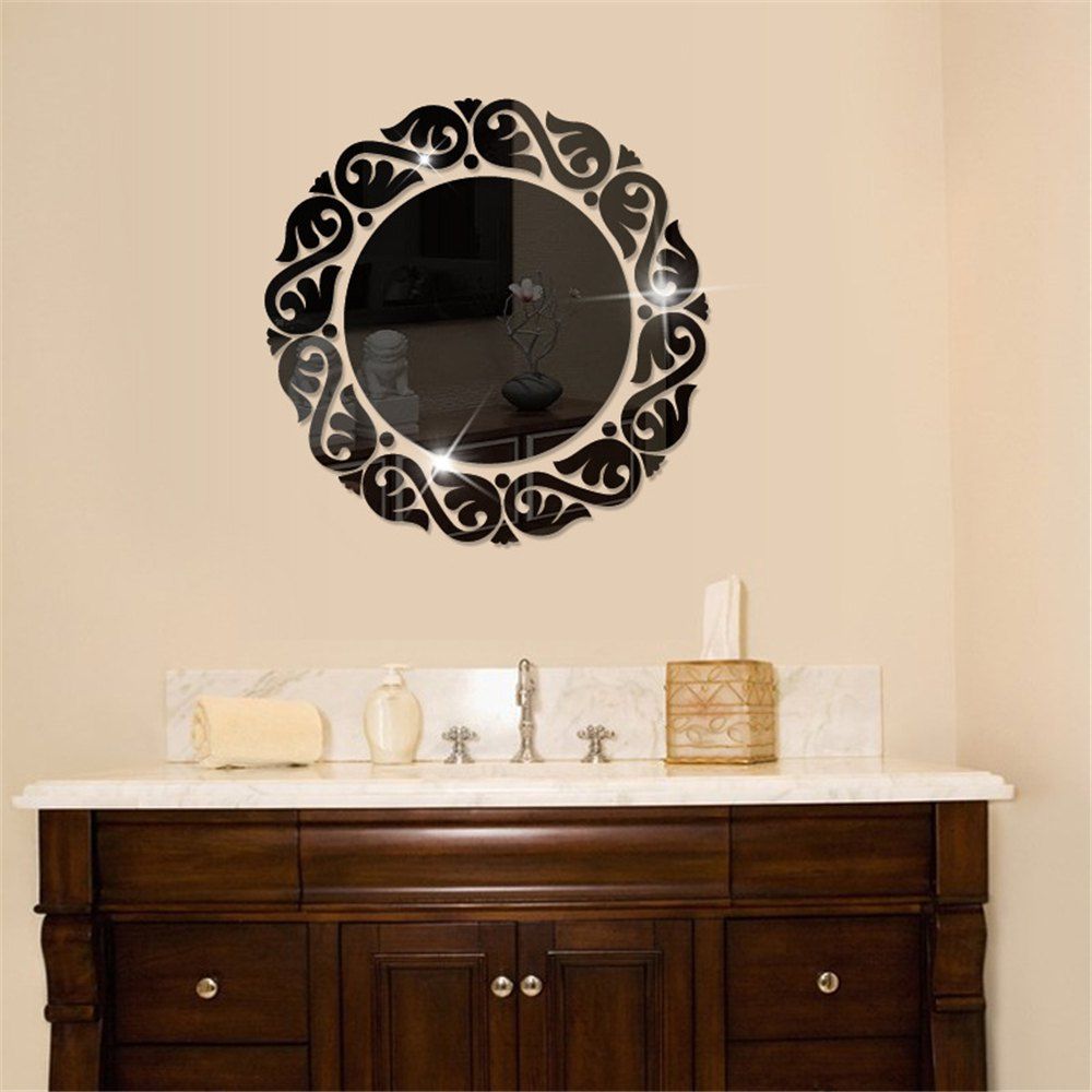 Metal Acrylic Round Mirror Wall Sticker Bathroom Decoration Affordable Acrylic Round Mirror Wall Sticker Bathroom Decoration