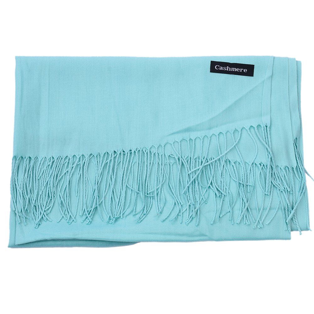 

2018 Women Scarf Fashion Spring Cashmere Lady Long Pure Warmer Pashmina, Medium turquoise