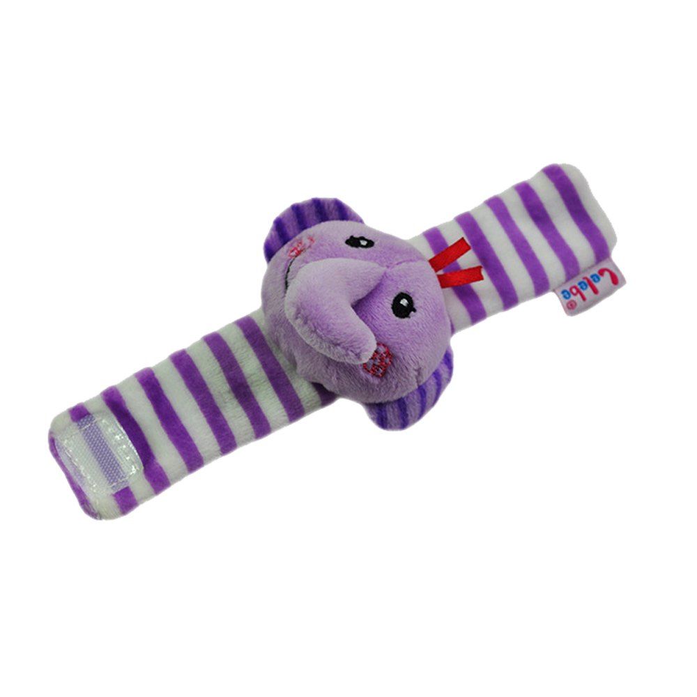 

Baby Wrist Strap Cartoon Animal Newborn Baby Calming Toy, Mauve