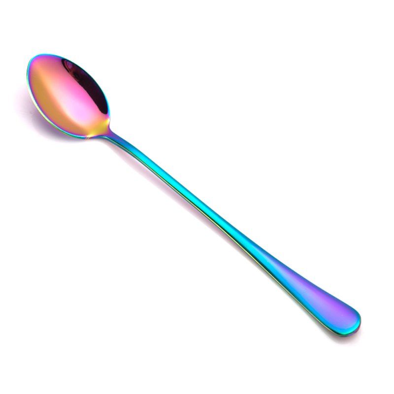 

Rainbow-Colored Stainless Steel Cutlery Knife Fork Spoon, Multi-l