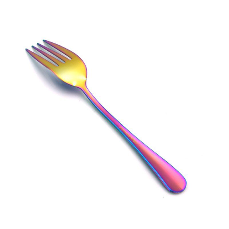 

Rainbow-Colored Stainless Steel Cutlery Knife Fork Spoon, Multi-r