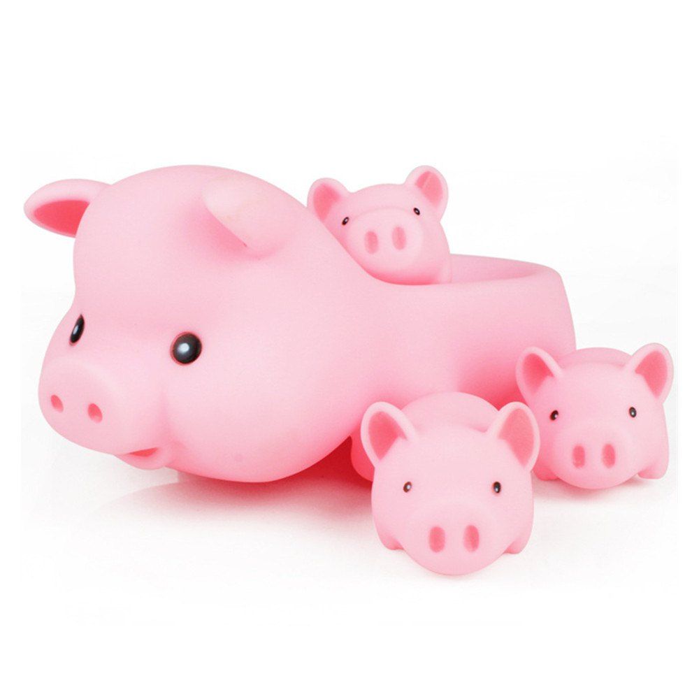 

Rubber Pig Baby Bath Toy for Kid, Pink