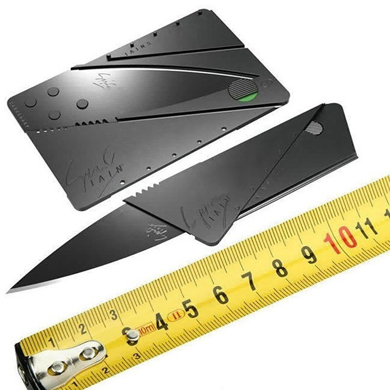 

Folding Credit Card Knife Multifunctional Tool, Black