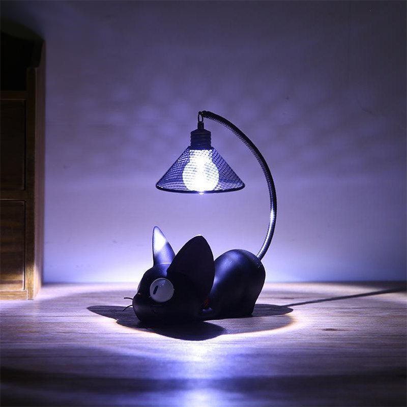 

Mini Cute Black Cat Night Light Table Lamp Home, Multi-a