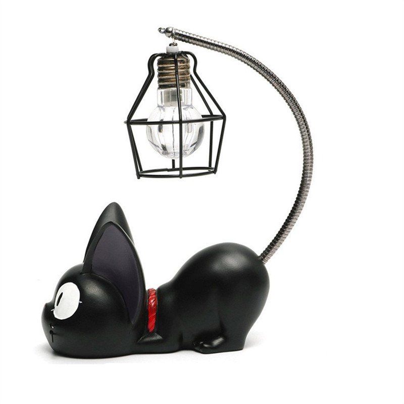 

Mini Cute Black Cat Night Light Table Lamp Home, Multi-b