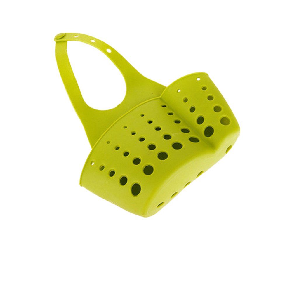 

Sponge Holder Soap Saddle Faucet Desk Organizer, Yellow green