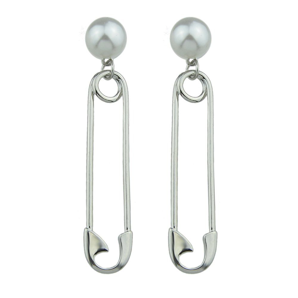 

Gold-color Silver Color Pin Geometric Drop Earrings