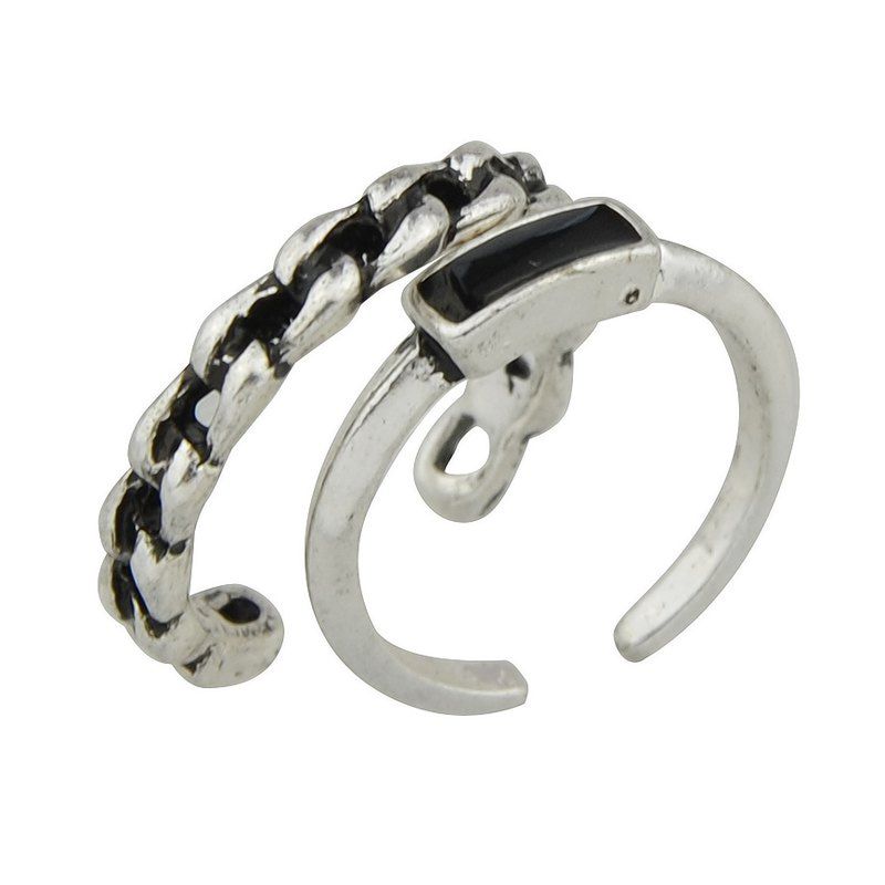 

Party Fashion Geometric Rings, Silver
