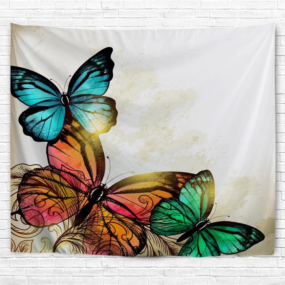

Red Yellow Green Butterfly 3D Printing Home Wall Hanging Tapestry for Decoration, Multi-a