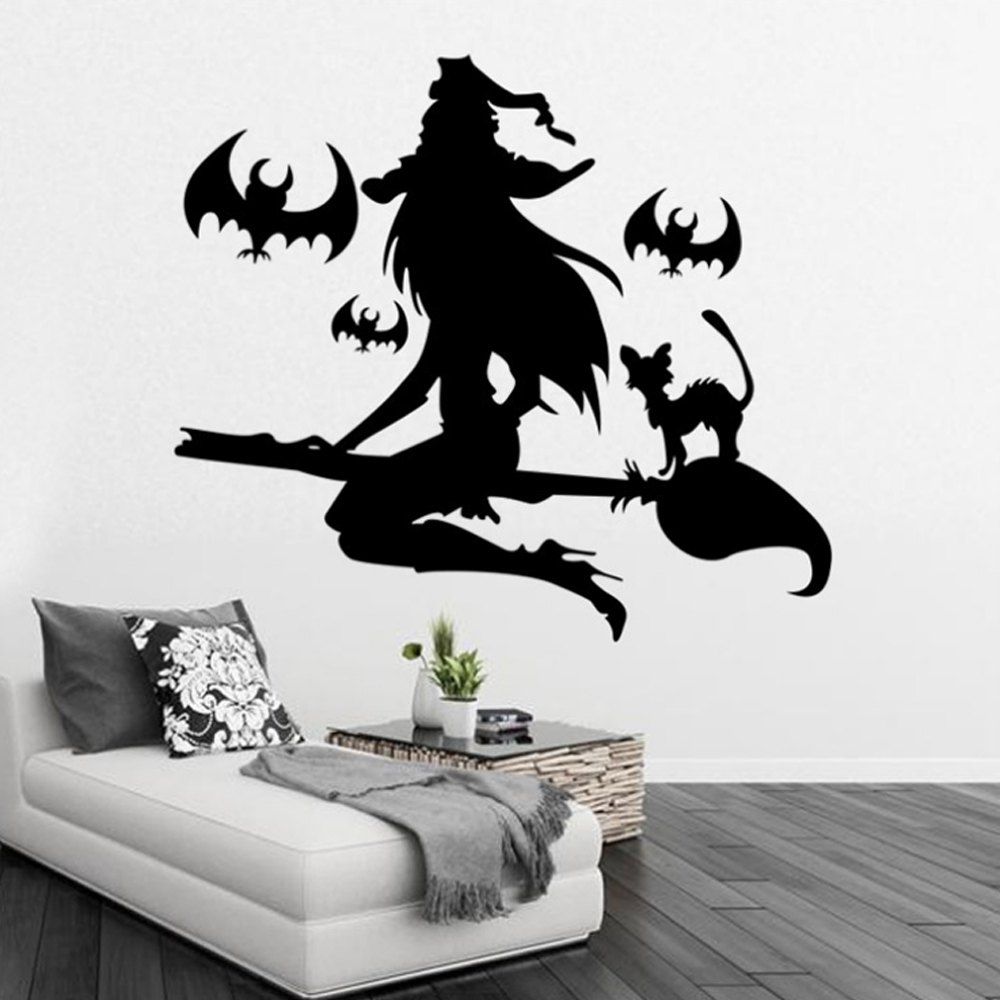 

Black Wall Sticker Witch Halloween