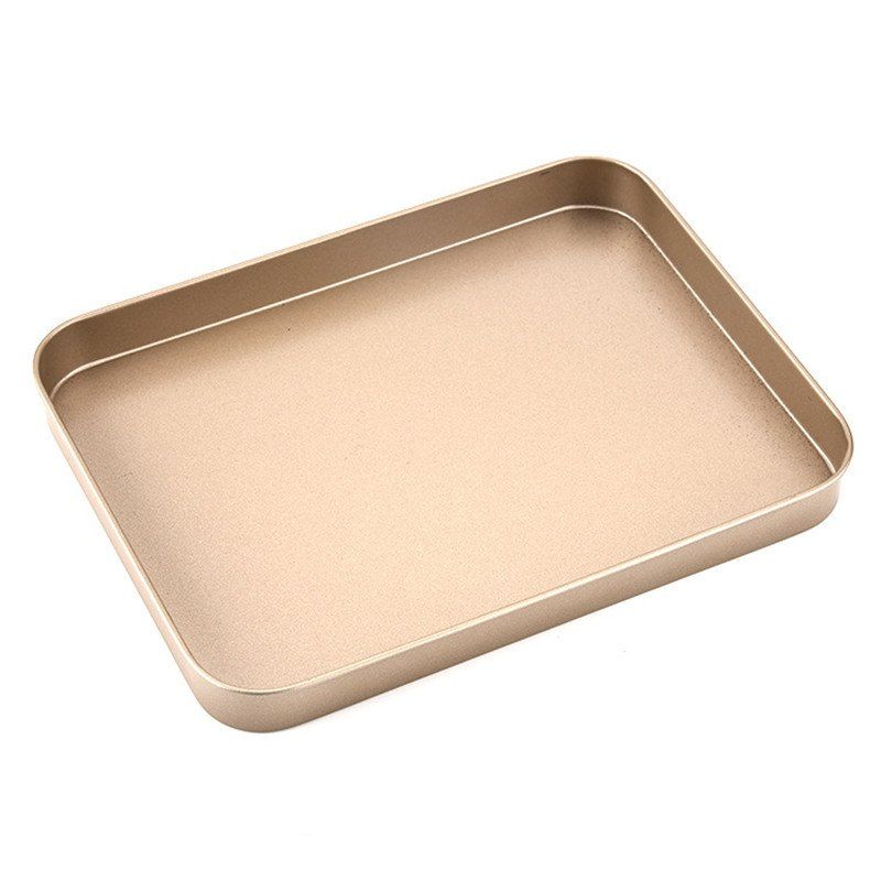 

Rectangular Carbon Steel Baking Tray, Gold
