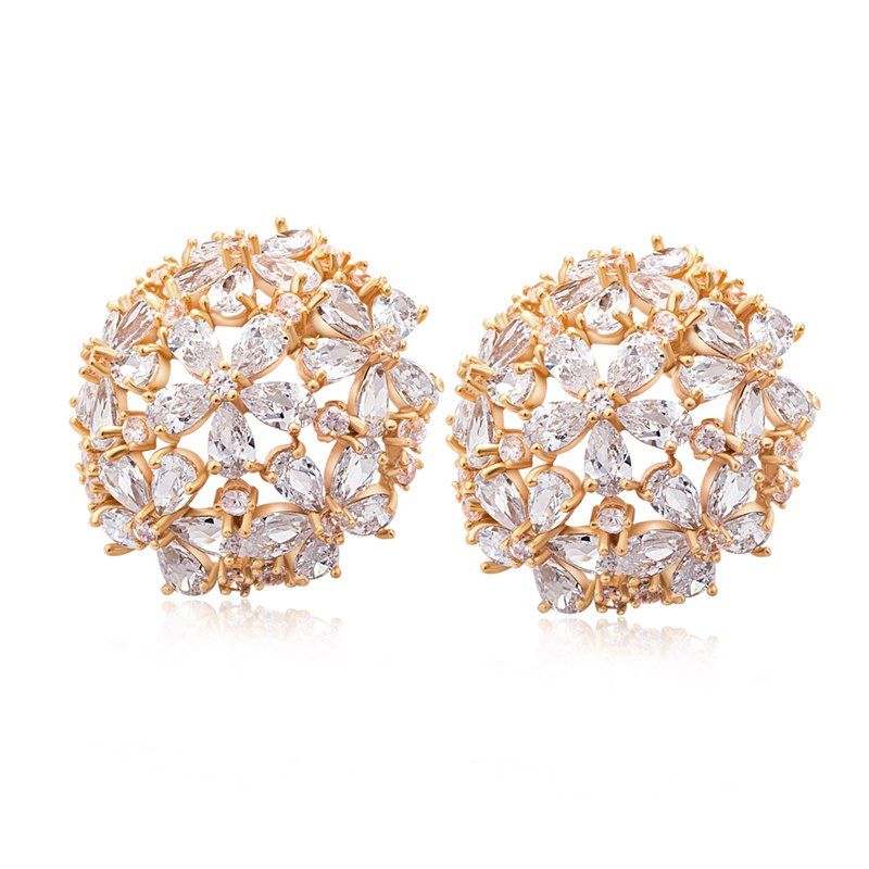 

Exquisite Petals Exquisite Zircon Earrings ERZ0550, White