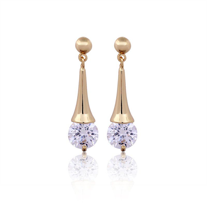 

Fashionable Zircon Earrings ERZ0564, White