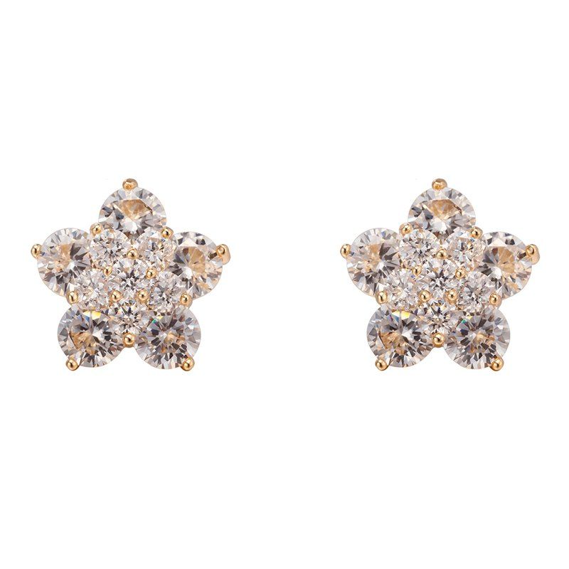 

Five Star Earrings ERZ0617, Milk white