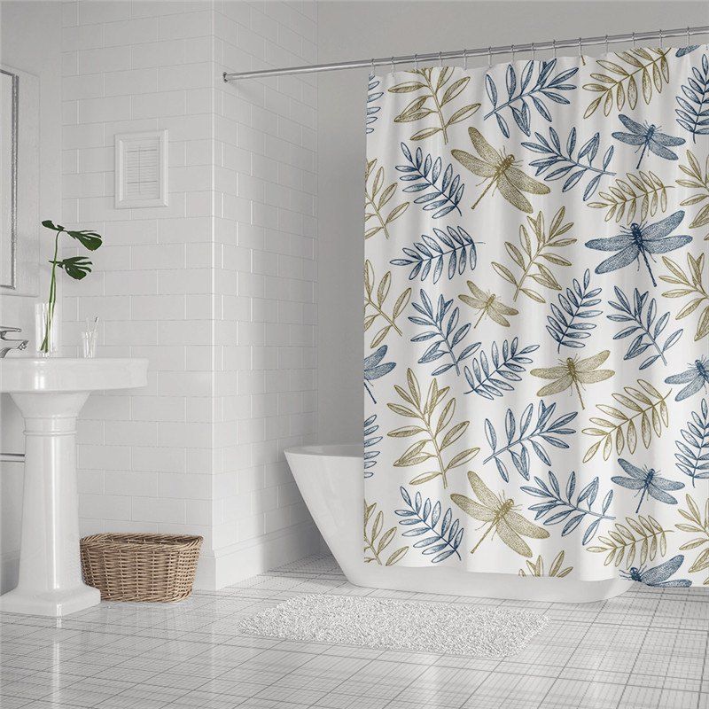 

Fashionable Creative Digital Printing Waterproof Shower Curtain S-AS79, White