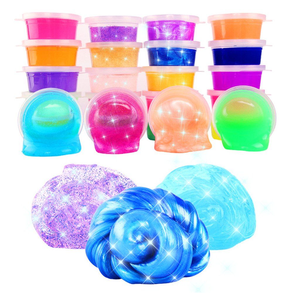

Colorful Crystal Non-toxic Jelly Color Mud 24PCS, Multi-a