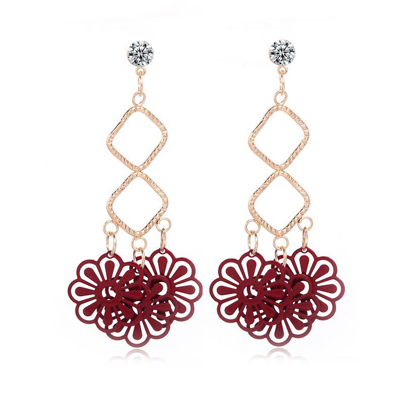 

Fashion Elegant 18K Gold Electroplate Earring TP0064, Milk white