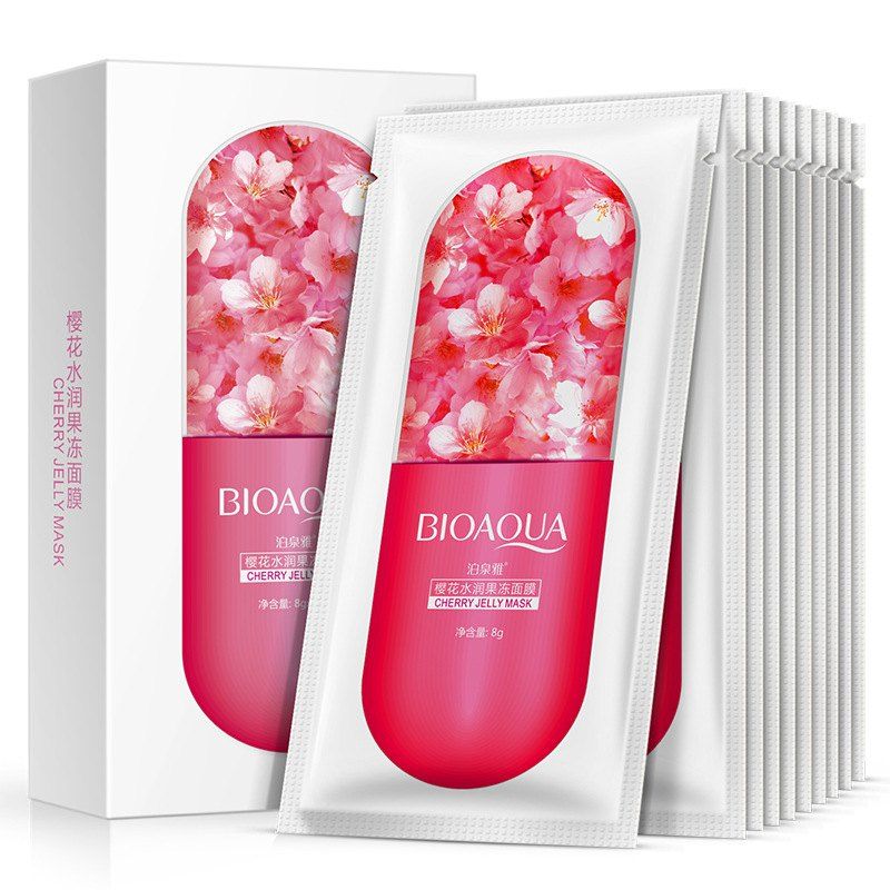 

BIOAQUA Jelly Plant Essence Mask 10pcs, Pink