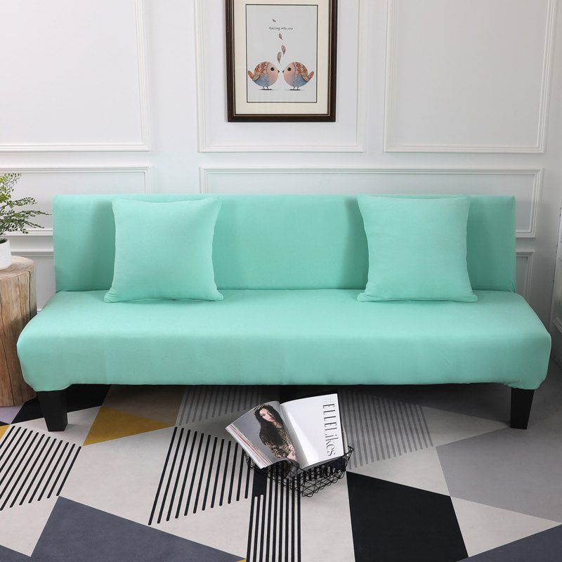 Sofa Cover For Armless Sofa With Pure Color