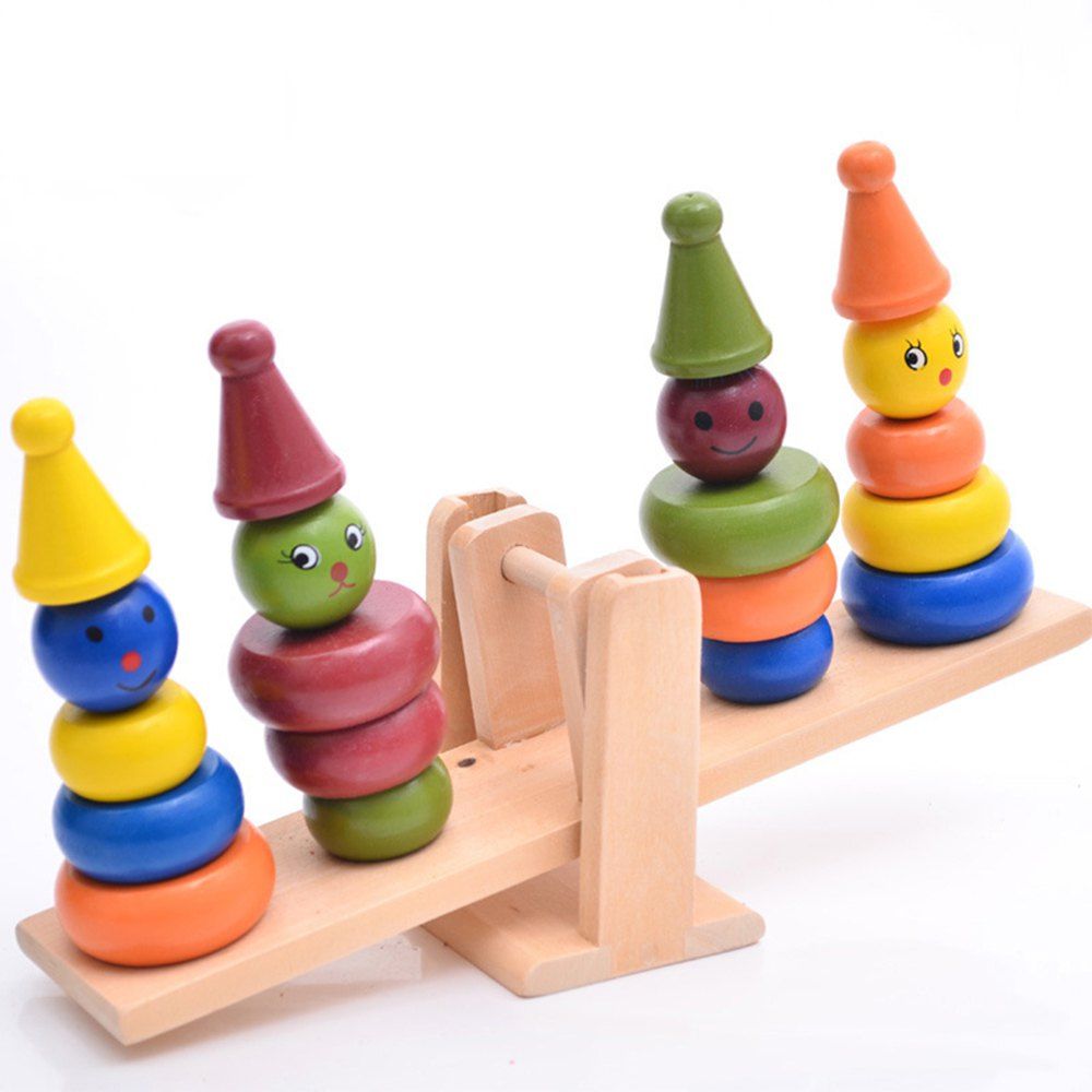 

Clown Balance Children Puzzle Lap Stacked Toys, Multi