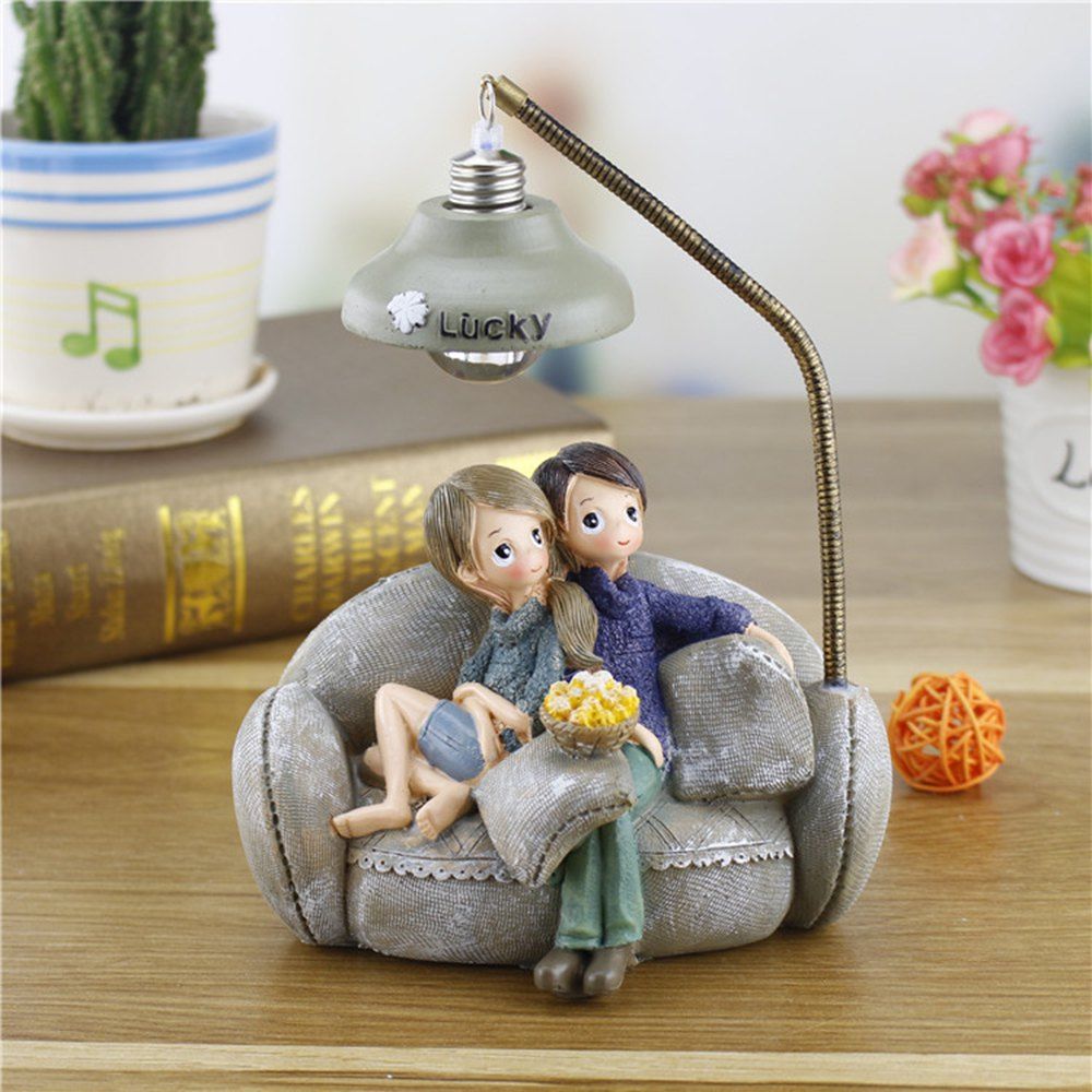 

Creative Novelty Home Resin Crafts Night Light Ornaments, Light gray