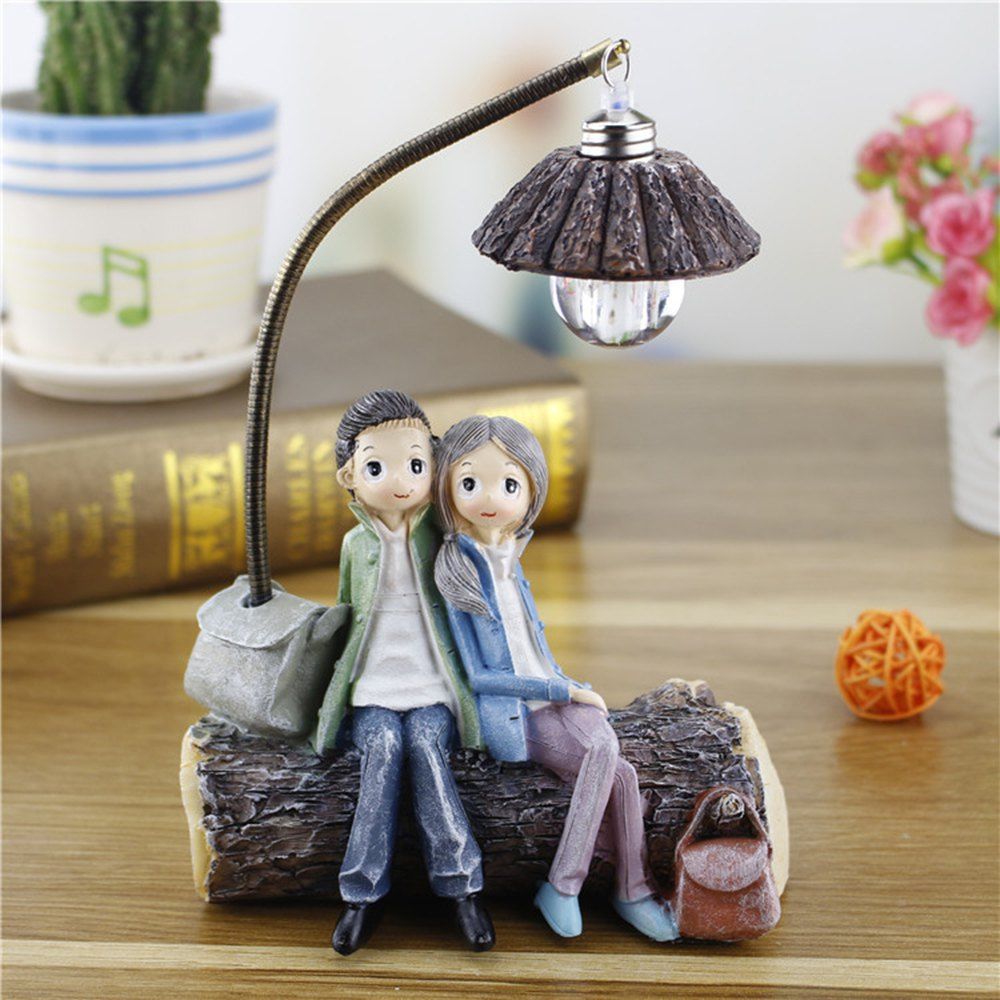 

Creative Novelty Home Resin Crafts Night Light Ornaments, Dark gray