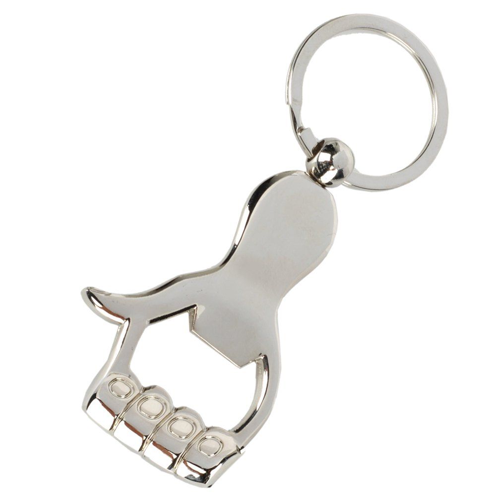 

Zinc Alloy Keychain Shape Beer Beverage Bottle Openers, Silver