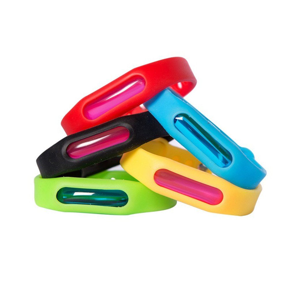 

5Pcs Silicone Outdoor Mosquito Killer Anti Repellent Bracelet, Multi-a